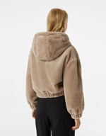 Load image into Gallery viewer, Hooded teddy jacket
