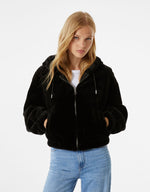 Load image into Gallery viewer, Hooded teddy jacket
