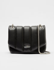 Handbag with vertical chain