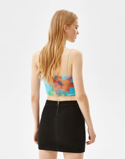 Comfort mini denim skirt