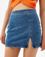 Load image into Gallery viewer, Comfort mini denim skirt
