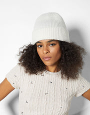 Embroidered varsity beanie